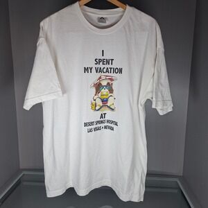 Vintage Y2K Desert Springs Hospital Las Vegas Funny Dog T Shirt XL AAA